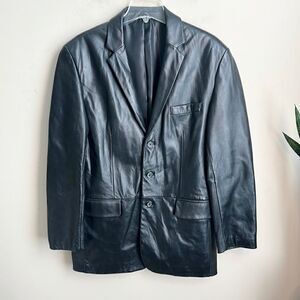 Alfani Black Men’s Leather Jacket 40R